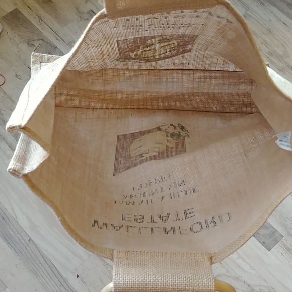 Eco Friendly Bio Degradible Burlap Tote Bag Jamaican Blue Mountain Coffee - Picture 7 of 8